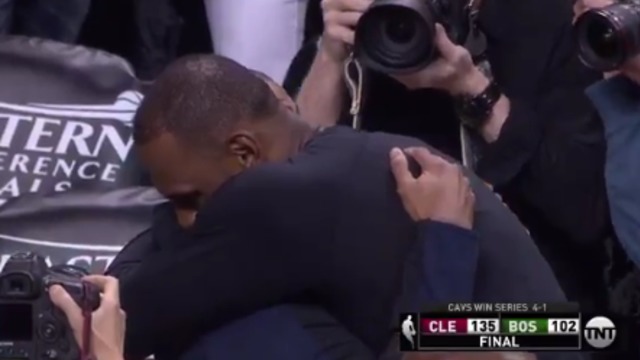 Watch: LeBron embraces Isaiah Thomas following Game 5 win