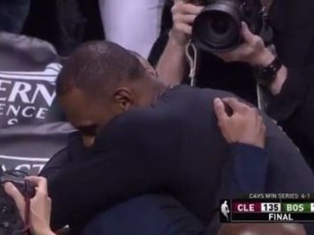 Watch: LeBron embraces Isaiah Thomas following Game 5 win