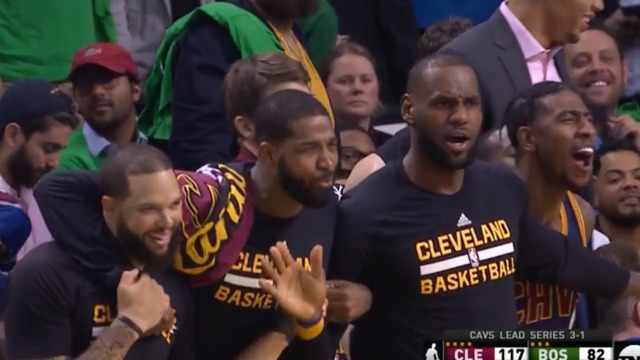 Watch: Cavs' bench goes nuts after James Jones dunk
