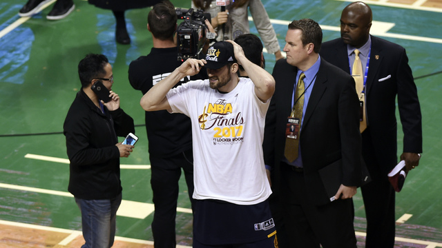 Watch: Love busts out the mop bucket celebrating Game 5 victory