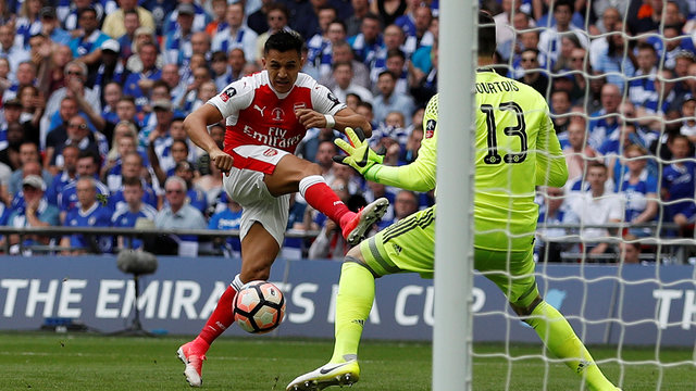 Watch: Sanchez volleys home as initial offside call is overruled