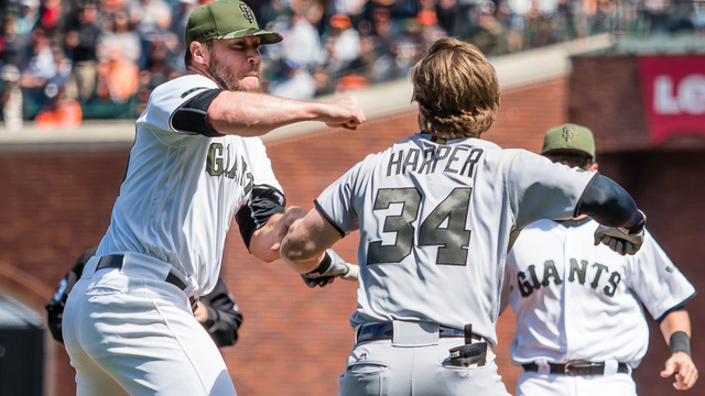 MLB suspends Harper, Strickland for bench-clearing fight