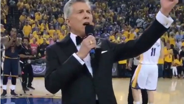 Watch: Michael Buffer gets Warriors, Cavs ready to rumble before Game 1