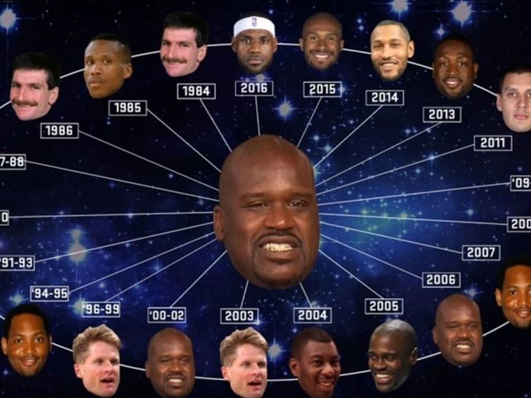 Shaq's connected to every NBA championship team since 1984
