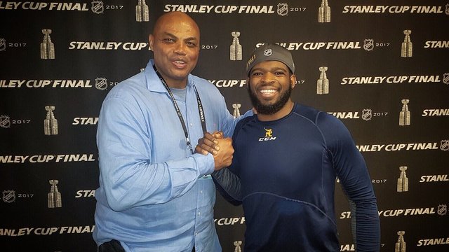 Watch: Barkley, Subban chat postgame, pose for photo
