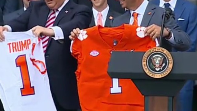 Clemson celebrates national title at White House