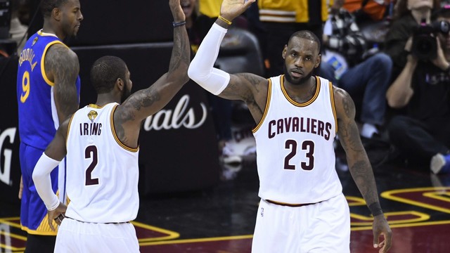 Watch: LeBron tells Kyrie, 'We'll be back'