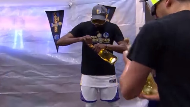 Watch: Popping bottles is a major struggle for KD