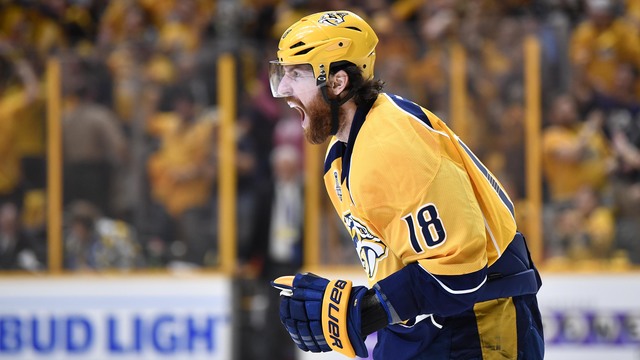Predators' Neal played final 2 rounds with broken hand