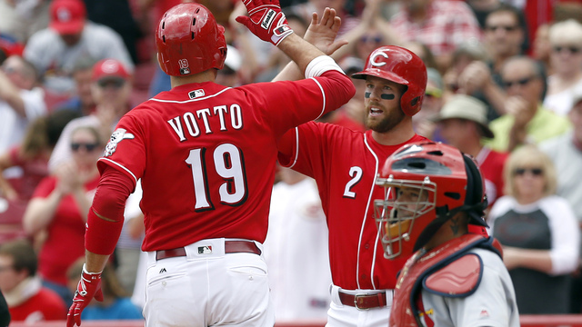 Watch: Joey Votto really wants to get Zack Cozart that donkey