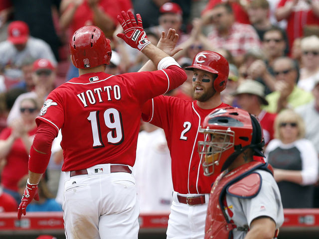Watch: Joey Votto really wants to get Zack Cozart that donkey