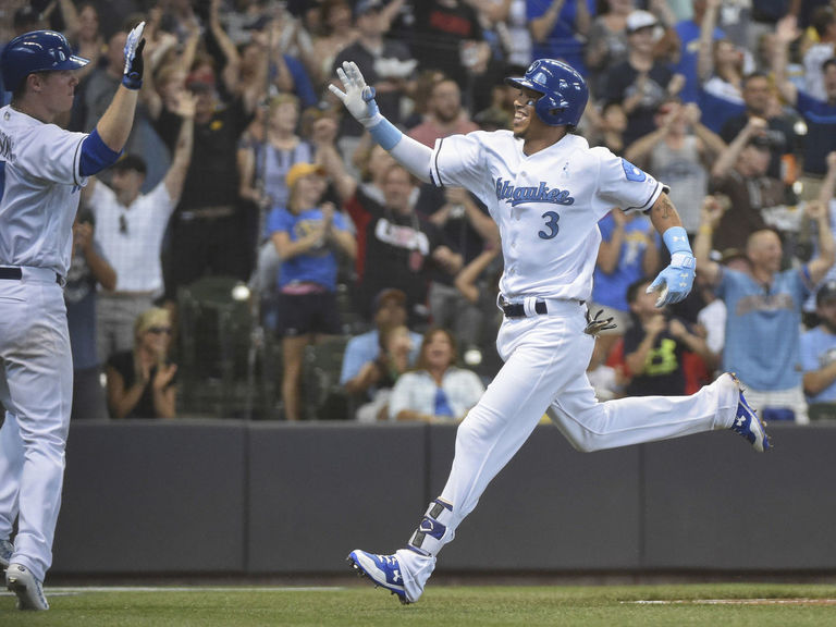 Watch: Arcia hits inside-the-park HR on Padres' brutal fielding effort ...