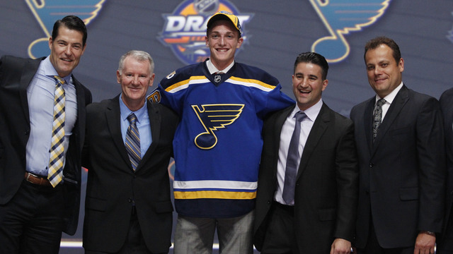 Blues considering moving up in draft