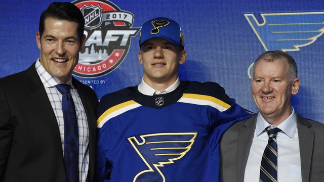 Blues nab Klim Kostin with final pick in 1st round after trade with Pens