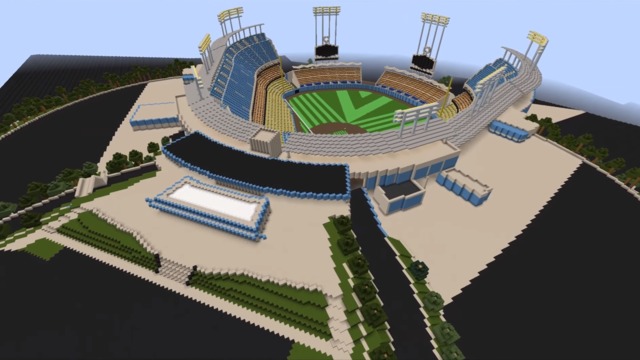 Watch: Fan impressively recreates Dodger Stadium in 'Minecraft'