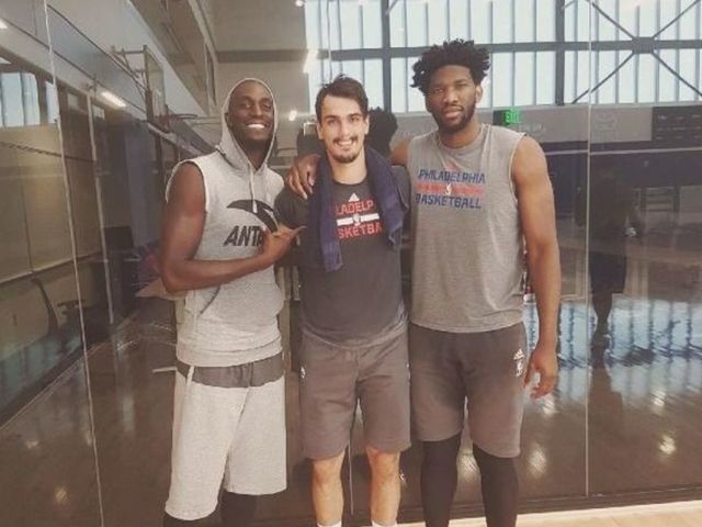 Garnett works out with Embiid, Saric