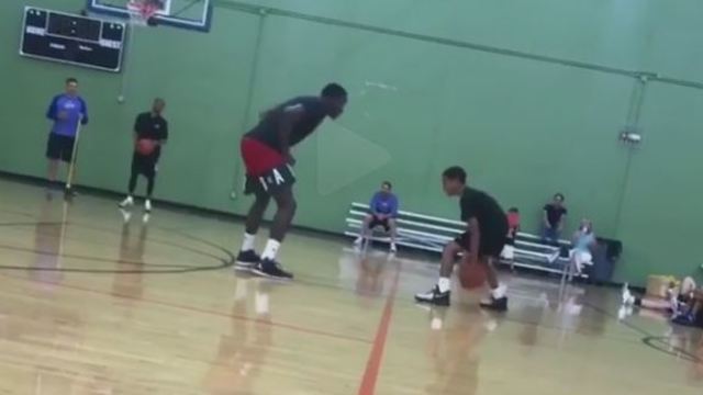 Watch: Thunder's Oladipo gets nutmegged by young baller