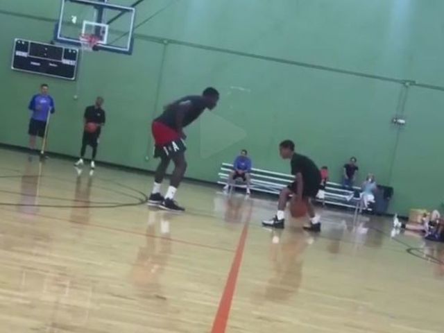 Watch: Thunder's Oladipo gets nutmegged by young baller