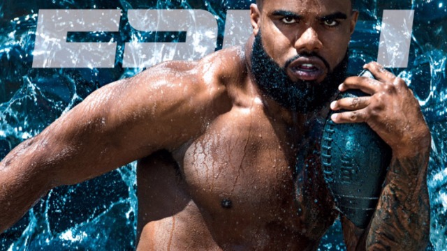 Cowboys' Elliott gets nude, wet for ESPN Body Issue