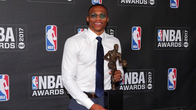 Westbrook beats out Harden, Leonard for MVP award after historic season
