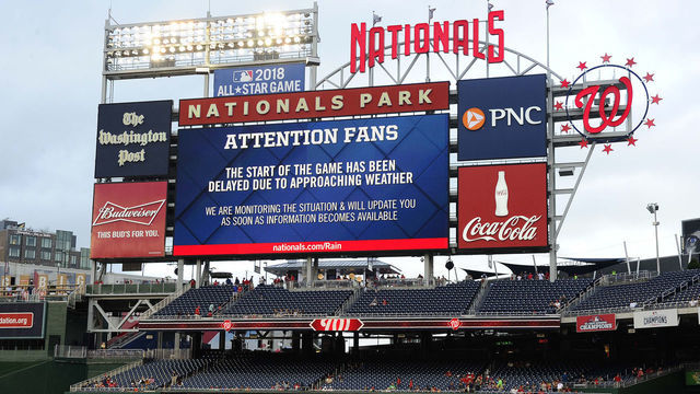 Nationals blasted for near 3-hour rain delay with no rain
