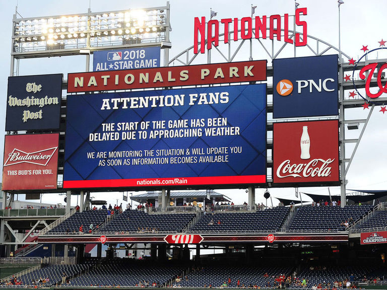 Nationals blasted for near 3hour rain delay with no rain
