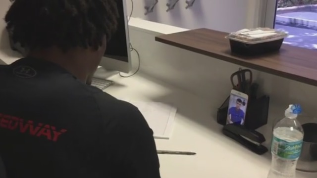 Watch: Marshall gets pointers from Manning over FaceTime