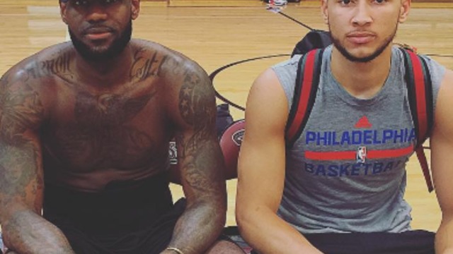 Look: LeBron, Simmons sneak in a training session together