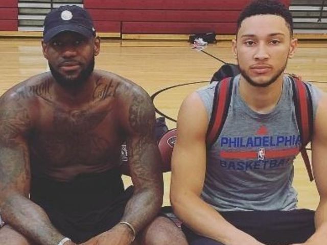 Look: LeBron, Simmons sneak in a training session together