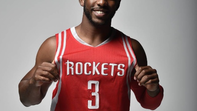 Look: Chris Paul dons Rockets uniform for 1st time