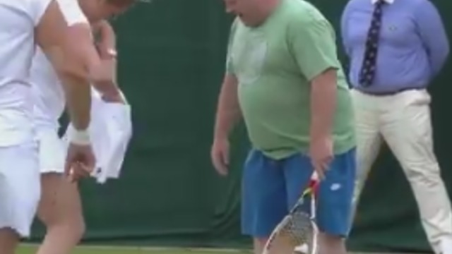 Watch: Male fan puts on white skirt to face serve from Kim Clijsters