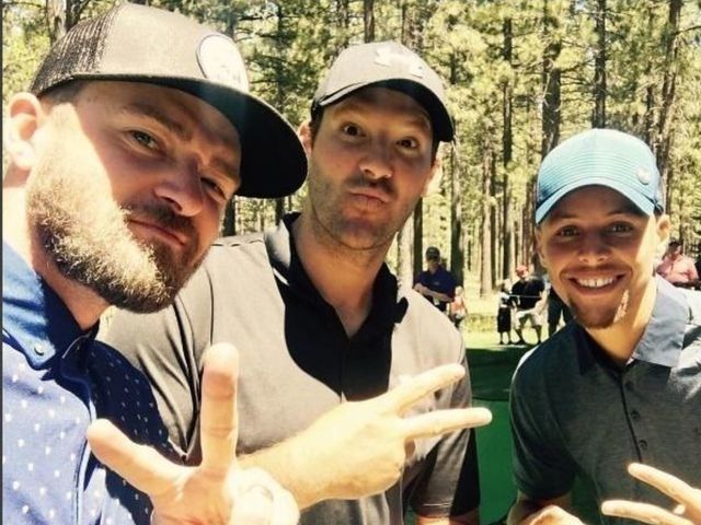 Watch: Curry, Romo, Timberlake complete star-studded alley-oop