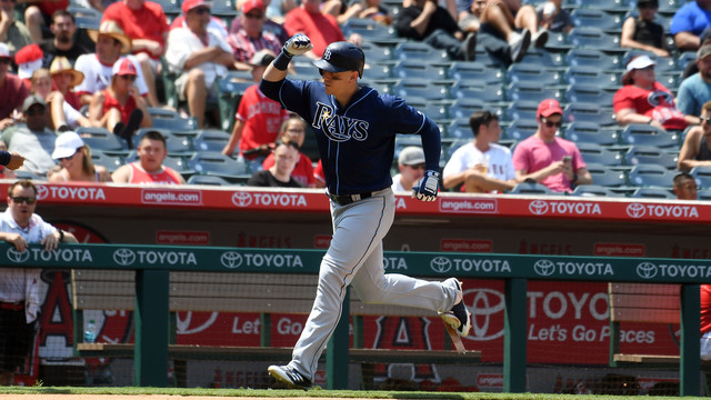 Watch: Rays' Morrison uncorks 80-grade bat flip on monster HR