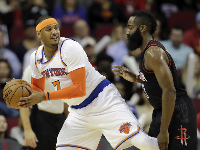 Harden: Melo would help Rockets tremendously