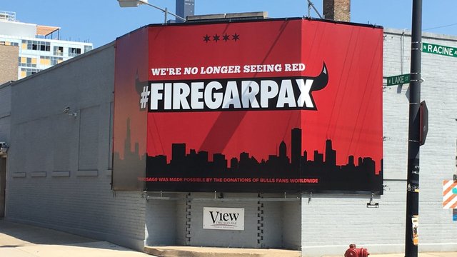'Fire GarPax': Bulls fans put up billboard criticizing front office