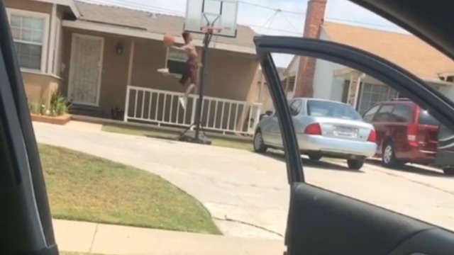 Watch: Drive-by dunking is the latest challenge sweeping social media