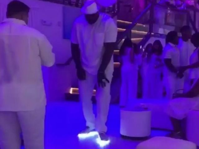 Watch: Shaq takes another shot at LaVar while dancing in light-up shoes