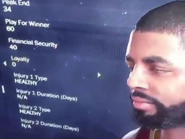 Watch: Kyrie's NBA 2K loyalty rating updated following trade request