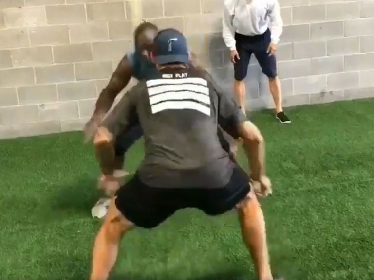 Watch Terrell Owens breaks Kris Letang's ankles during training