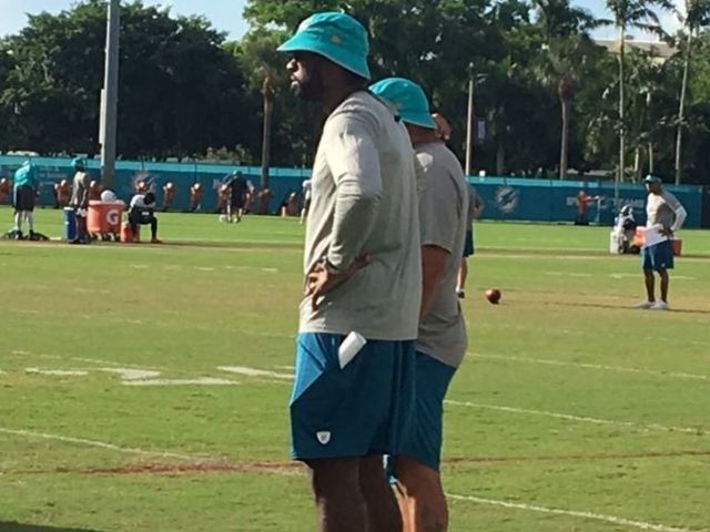Look: Megatron attends Dolphins training camp practice