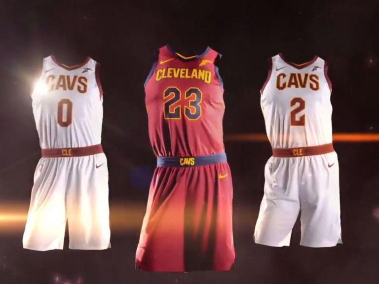 Watch Cavaliers unveil Nike uniforms with new logos