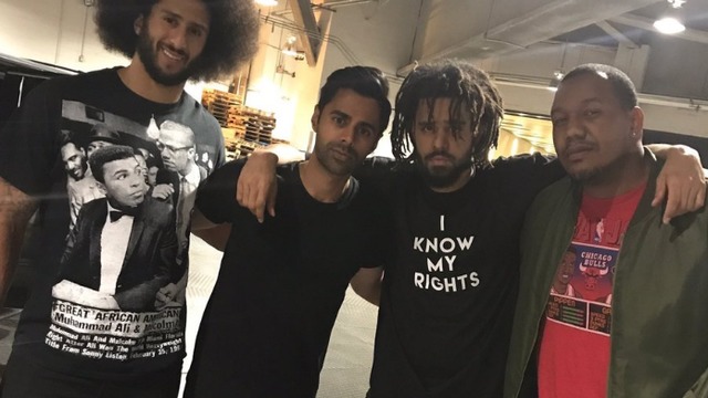 Watch: J. Cole shouts out Kaepernick on stage in Baltimore