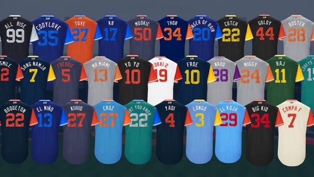 MLB unveils jersey designs, nicknames for Players Weekend