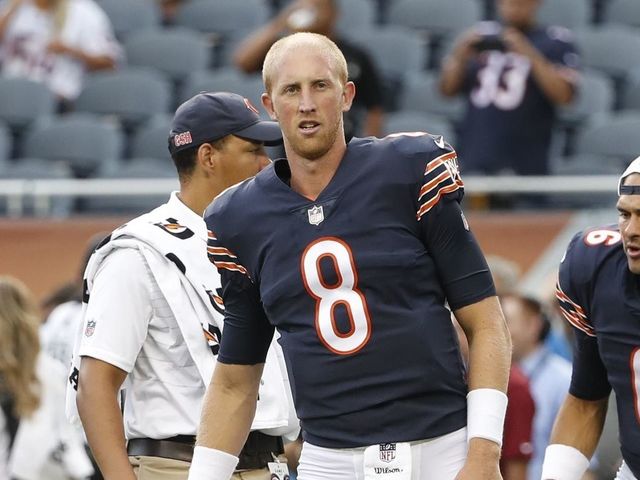 Watch: Glennon throws pick-6 in first series as a Bear