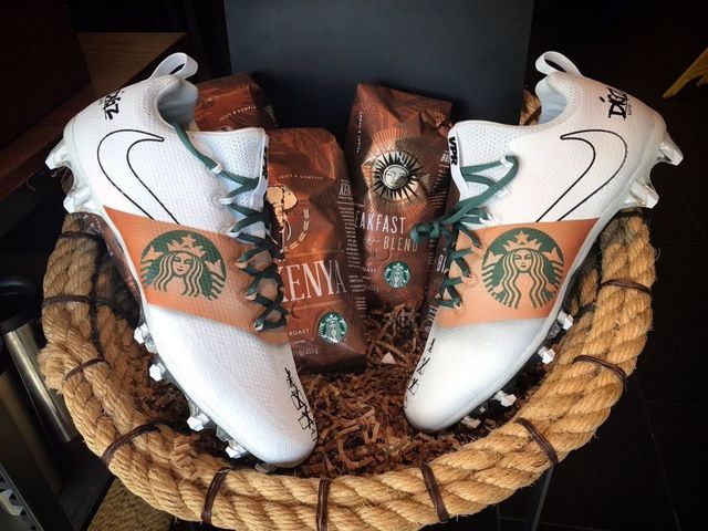 Stefon Diggs' newest cleats are inspired by Starbucks