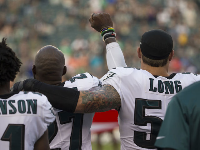 Eagles' Long wanted to support Jenkins 'as a white athlete'