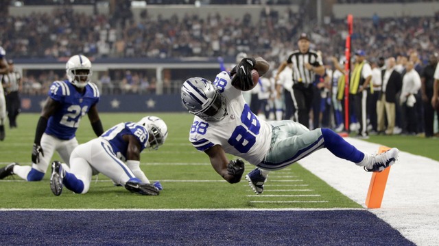Watch: Bryant TD caps 95-yard drive for Zeke-less Cowboys