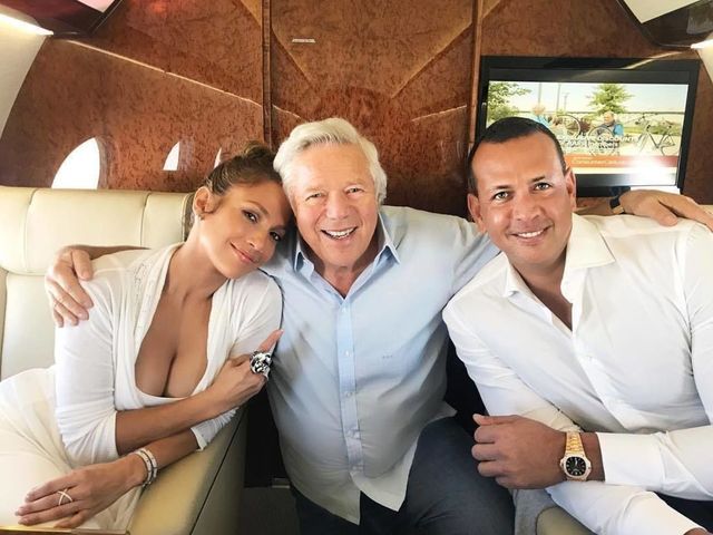 A-Rod, J.Lo hitch ride with Robert Kraft to Mayweather vs. McGregor