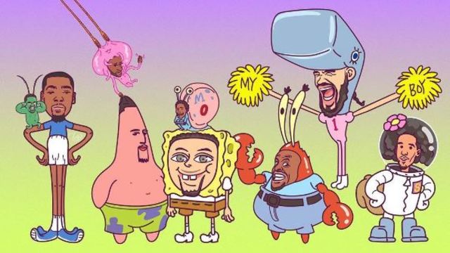 Look: Warriors players re-imagined as SpongeBob characters