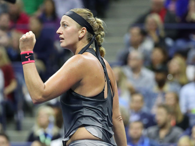 Kvitova takes down Muguruza to reach US Open quarterfinals